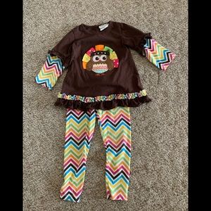 Girls size 3T Thanksgiving outfit